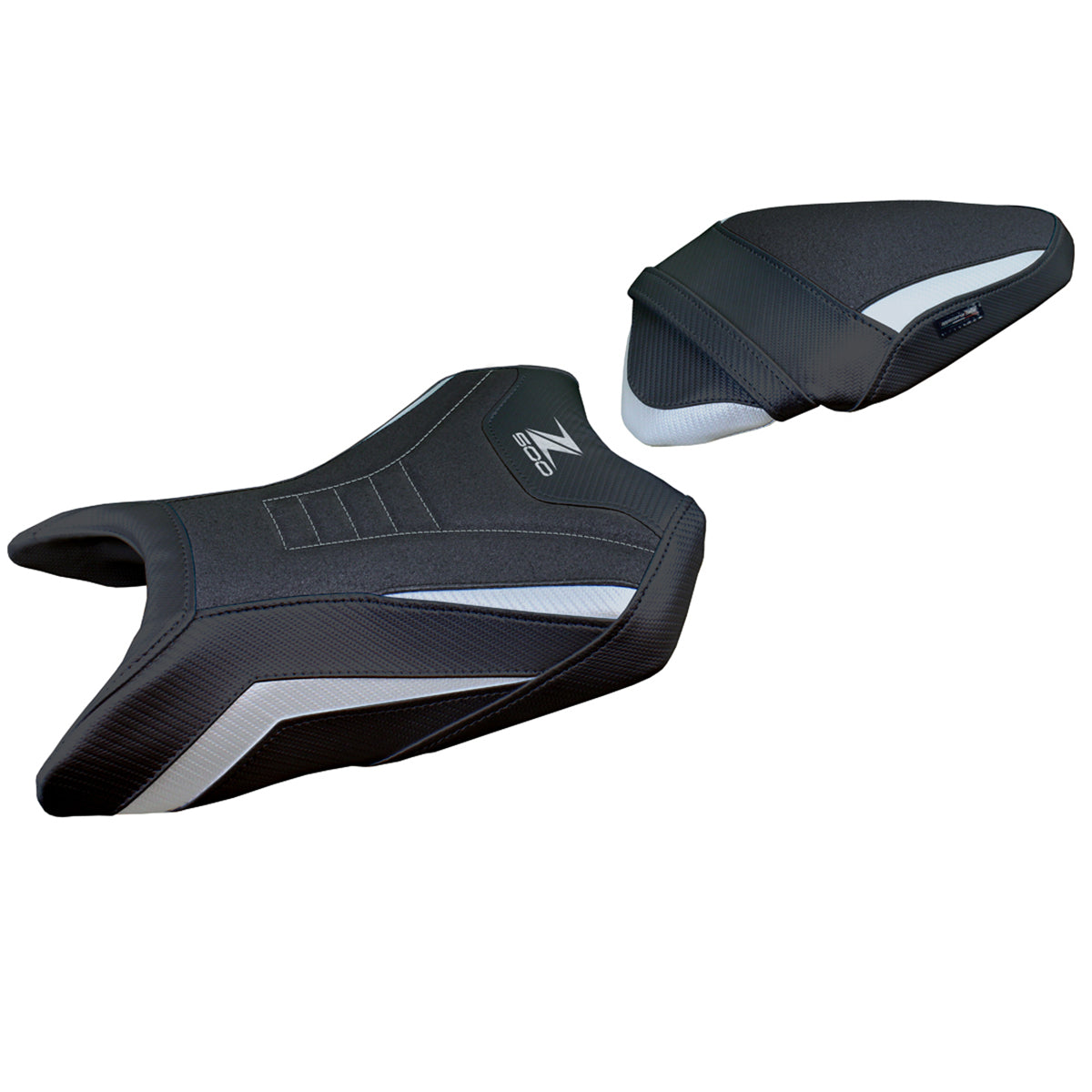 Kawasaki Z500 2024-2025 Seat Cover Tappezzeria Italia Ultragrip in Silver and Black