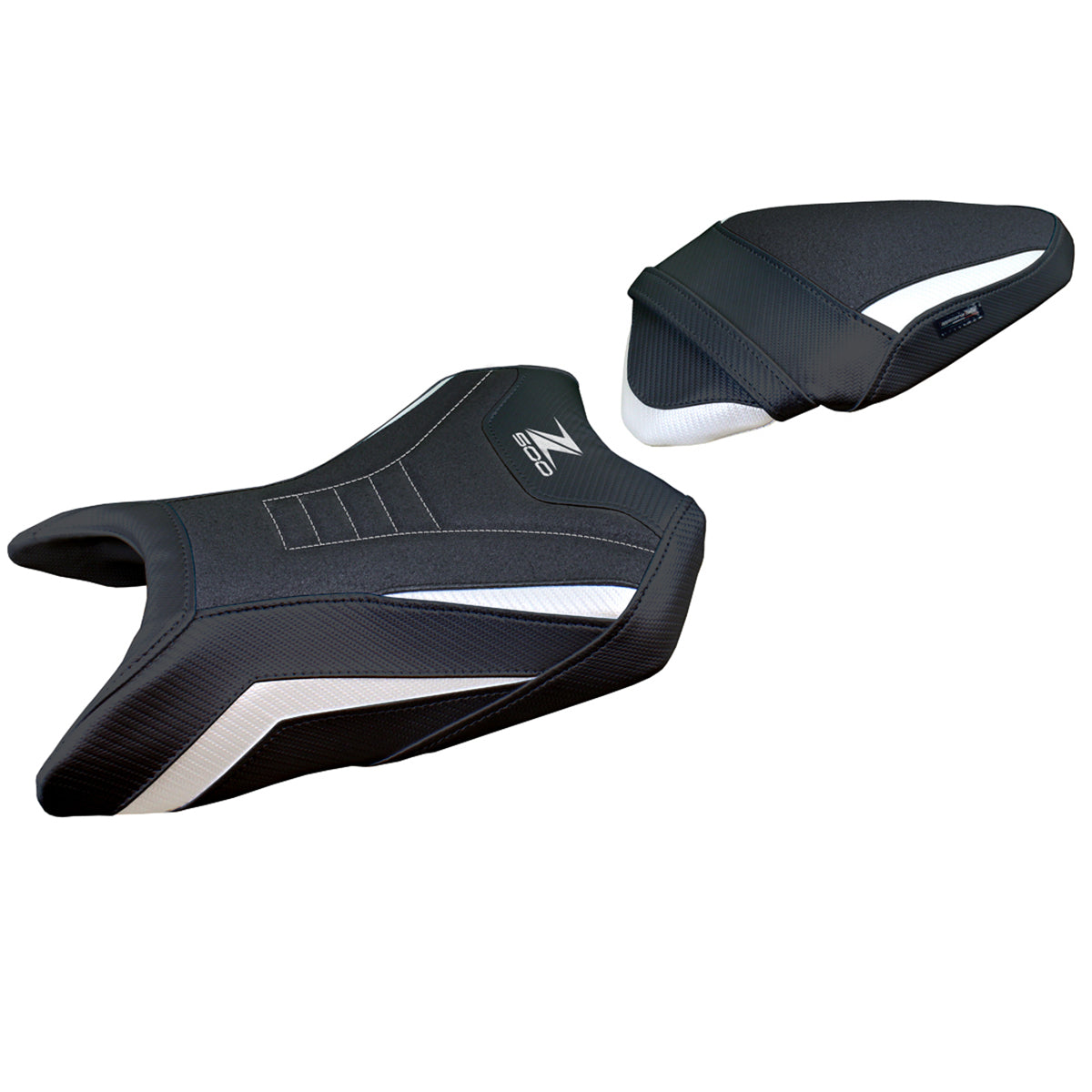 Kawasaki Z500 2024-2025 Seat Cover Tappezzeria Italia Ultragrip in White and Black