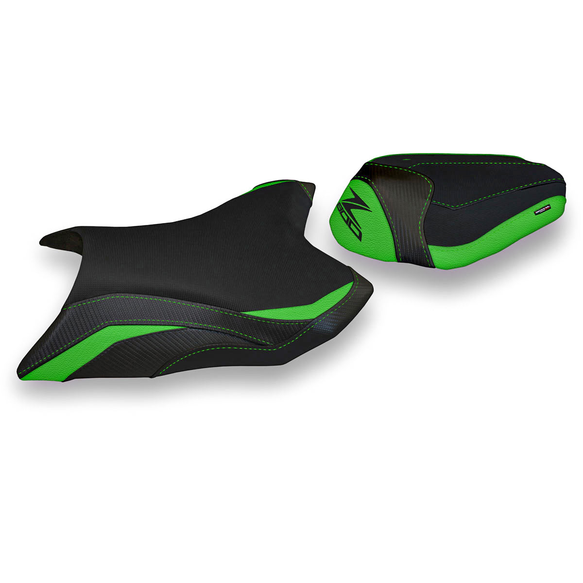 Kawasaki Z800 2013-2016 Seat Cover Tappezzeria Italia Comfort in Green and Black