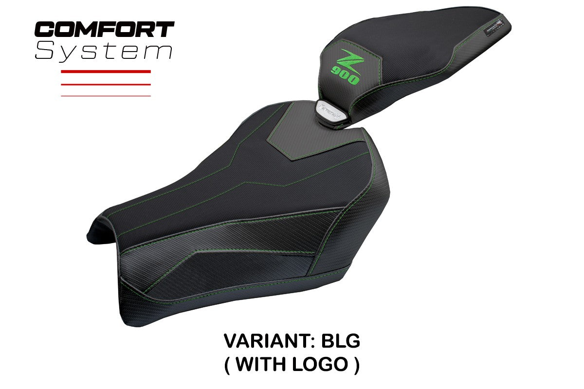 Kawasaki Z900 2025 Seat Cover Tappezzeria Comfort Black Green