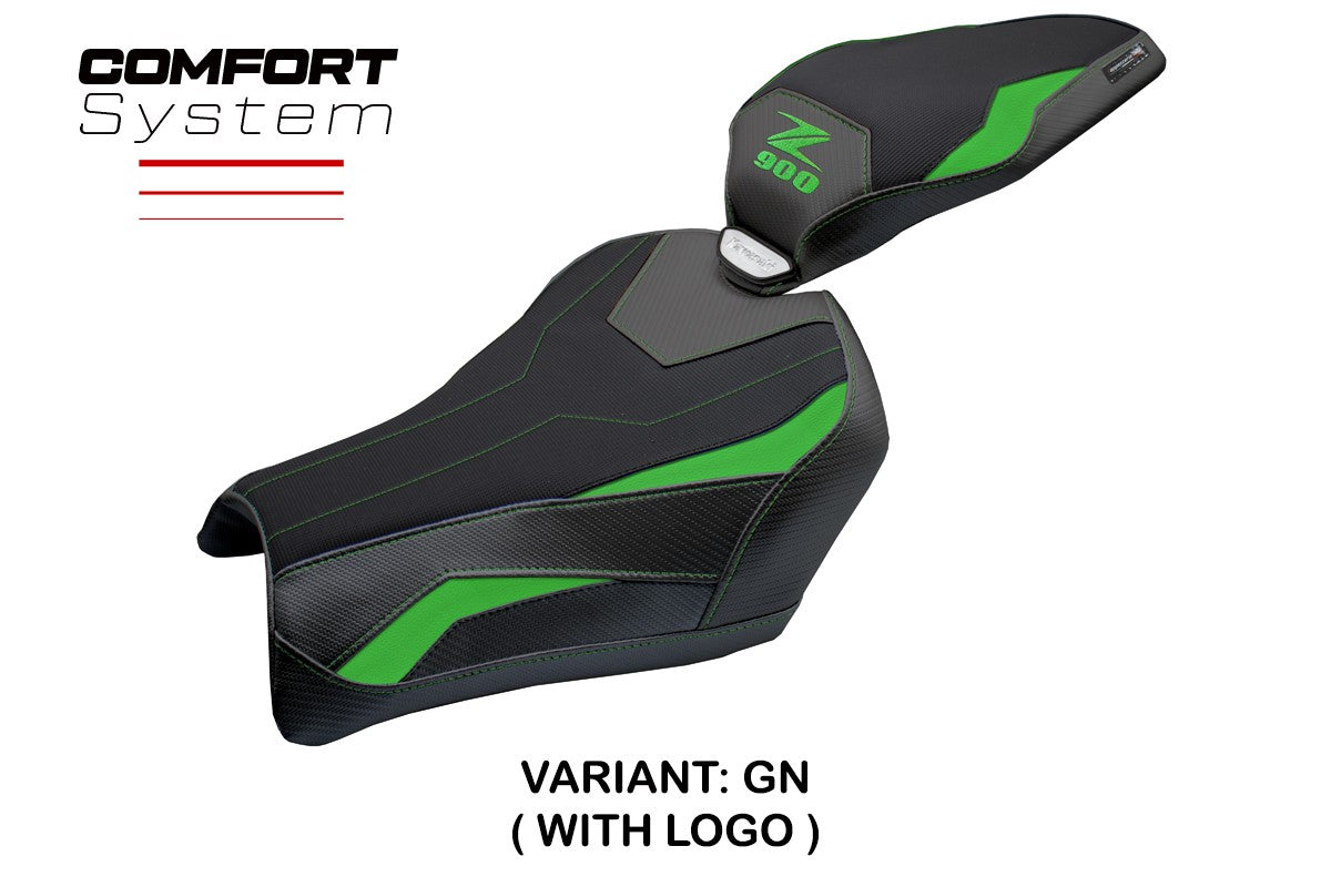 Kawasaki Z900 2025 Seat Cover Tappezzeria Comfort Green Black