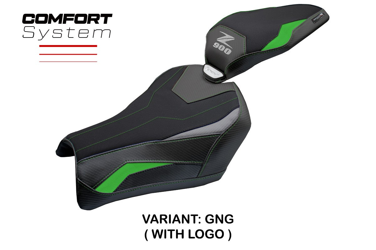 Kawasaki Z900 2025 Seat Cover Tappezzeria Comfort Green Grey Black