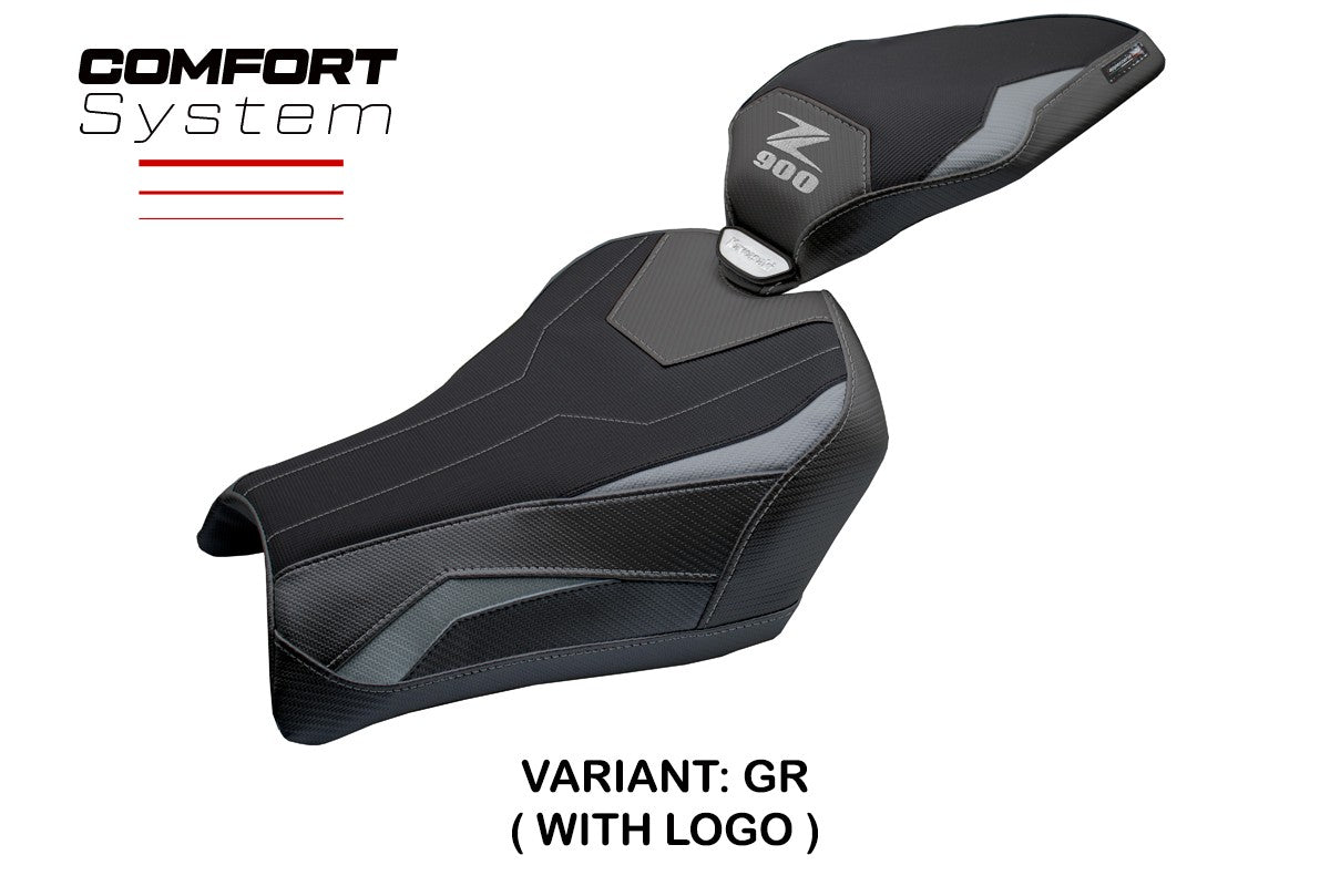 Kawasaki Z900 2025 Seat Cover Tappezzeria Comfort Grey Black