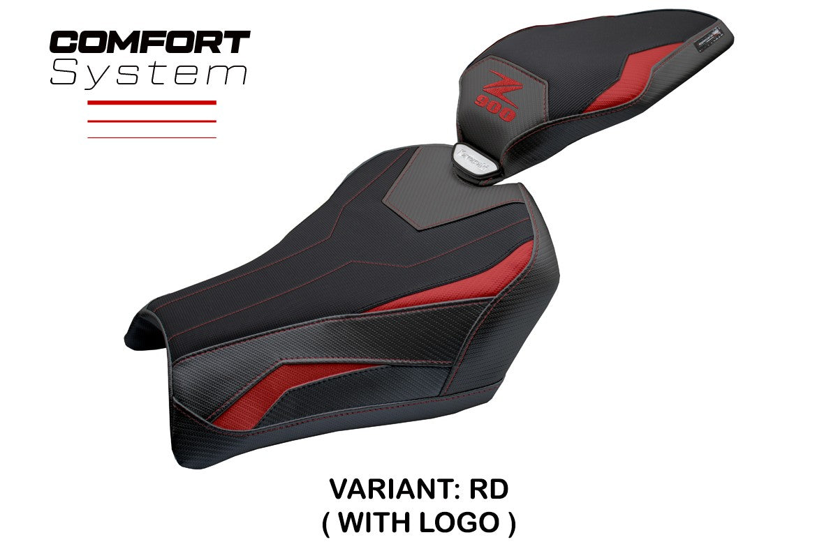 Kawasaki Z900 2025 Seat Cover Tappezzeria Comfort Red Black