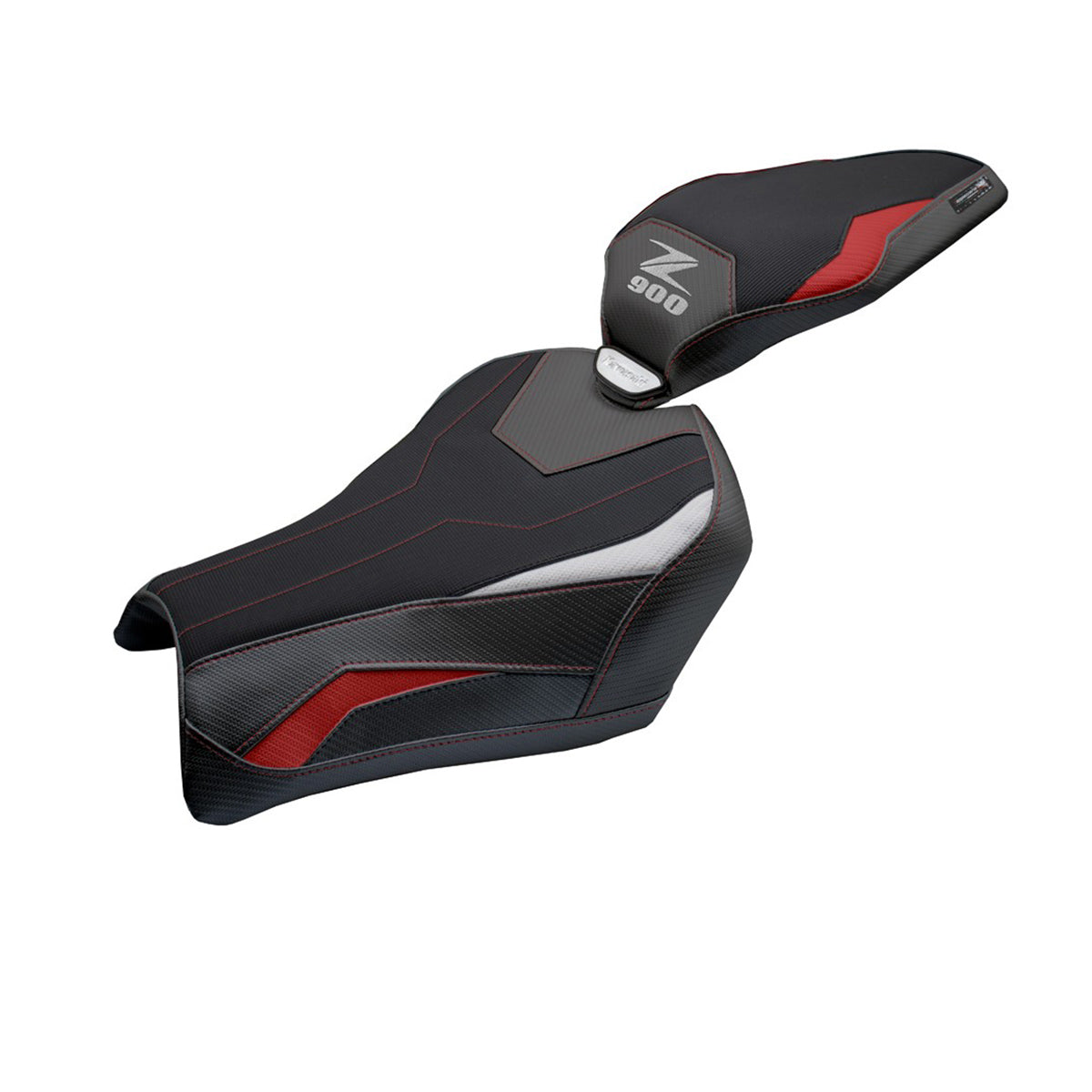 Kawasaki Z900 2025 Seat Cover Tappezzeria Comfort Red Silver Black