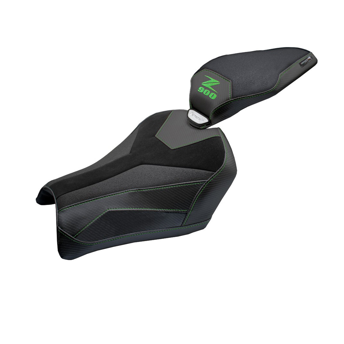 Kawasaki Z900 2025 Seat Cover Tappezzeria Velvet Ultragrip Black Green