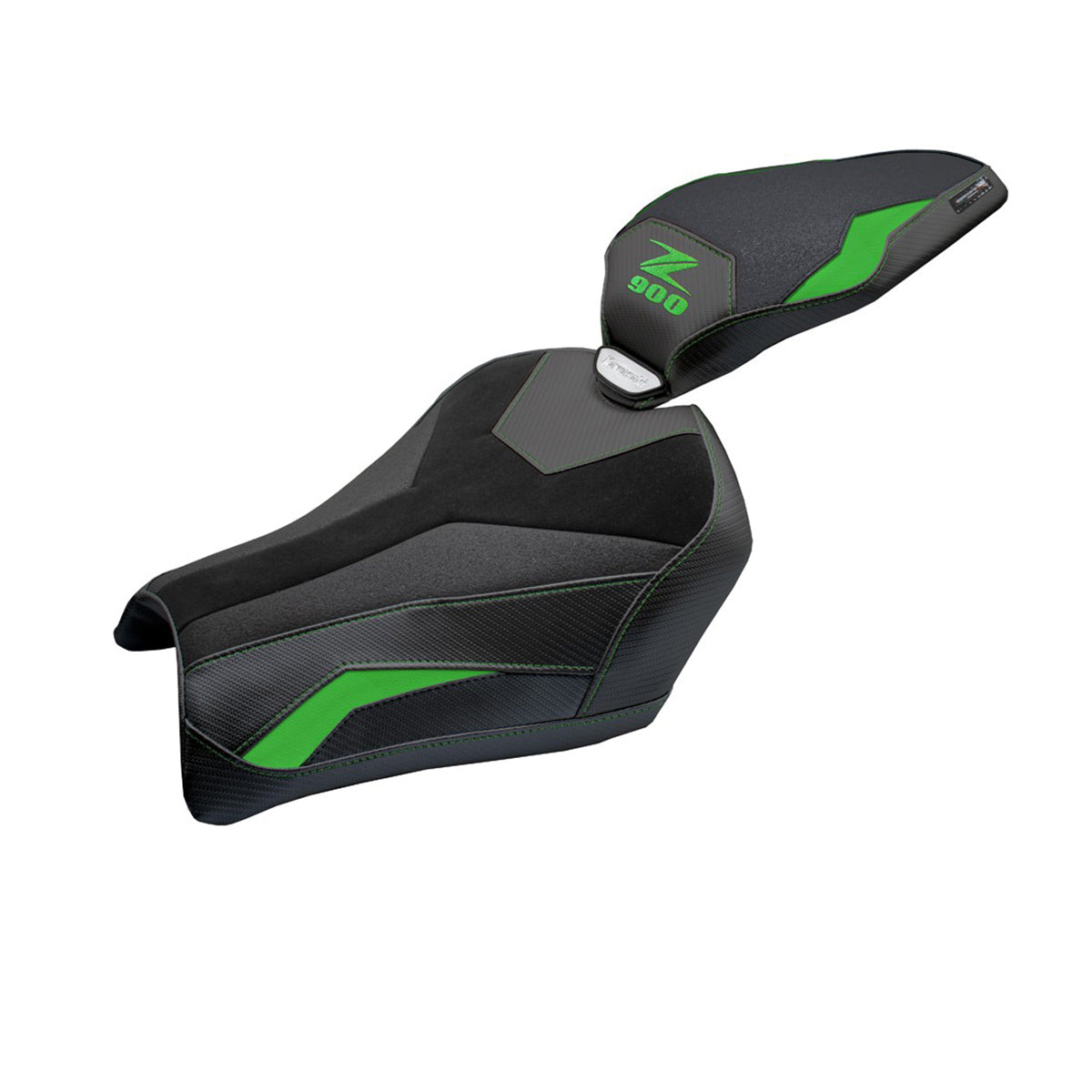 Kawasaki Z900 2025 Seat Cover Tappezzeria Velvet Ultragrip Green Black