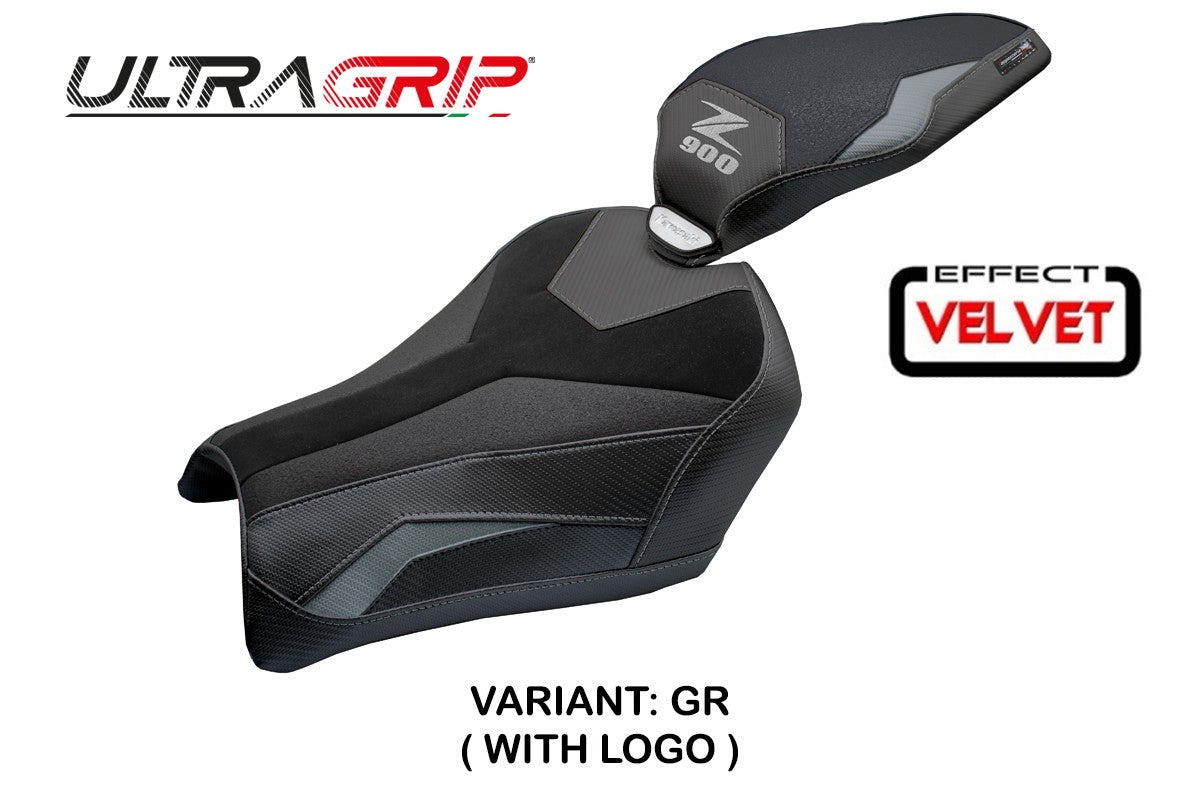 Kawasaki Z900 2025 Seat Cover Tappezzeria Velvet Ultragrip Grey Black