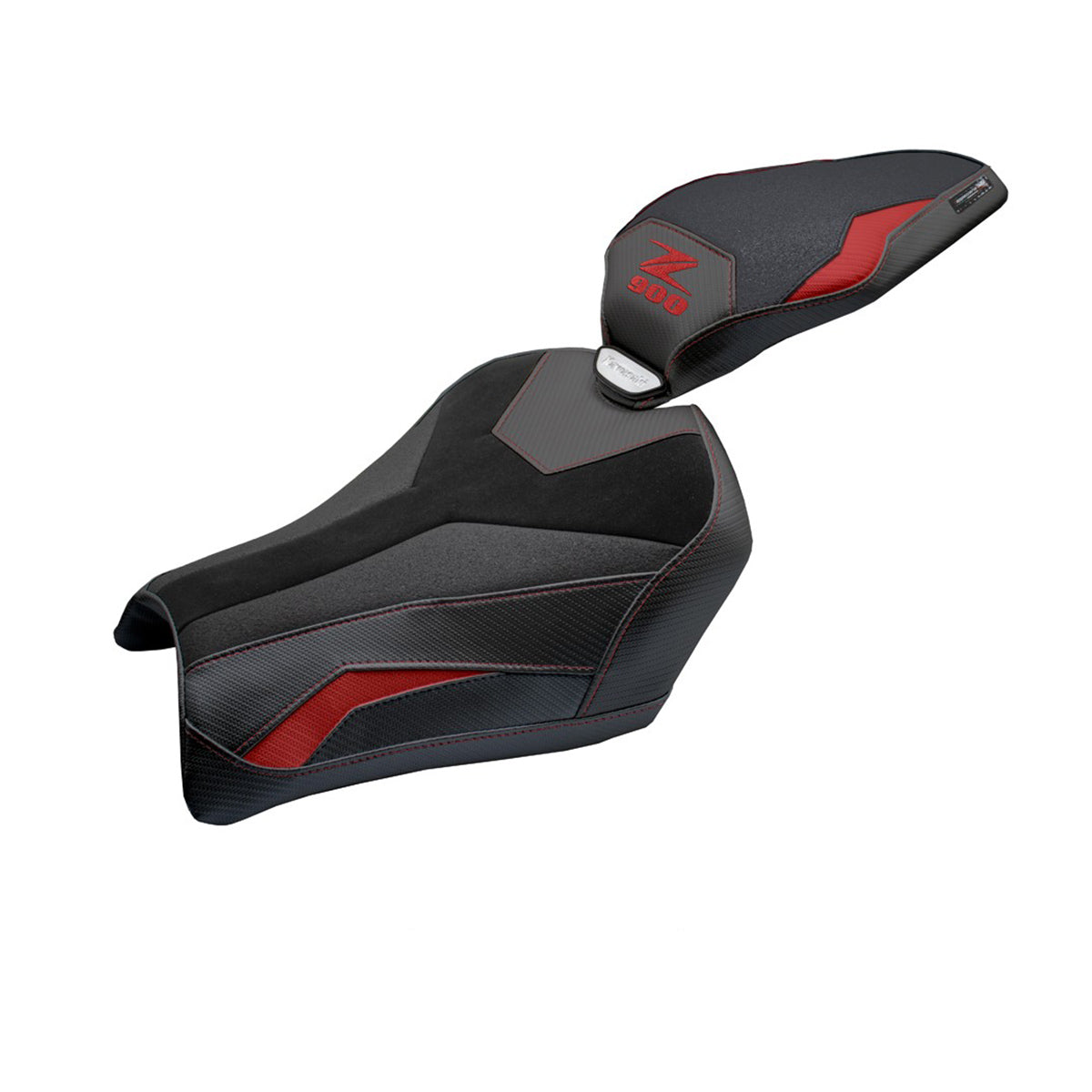 Kawasaki Z900 2025 Seat Cover Tappezzeria Velvet Ultragrip Red Black