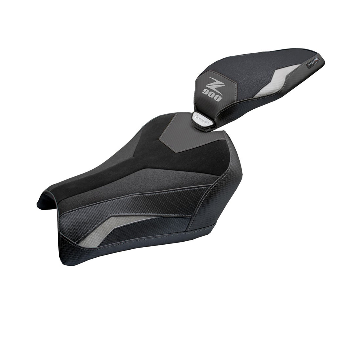 Kawasaki Z900 2025 Seat Cover Tappezzeria Velvet Ultragrip Silver Black