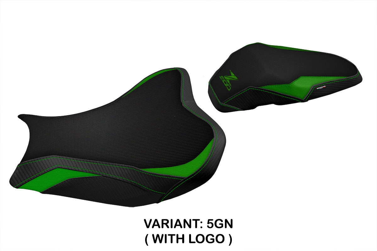 Kawasaki Z900 2017-2024 Seat Cover Tappezzeria Italia in Green and Black