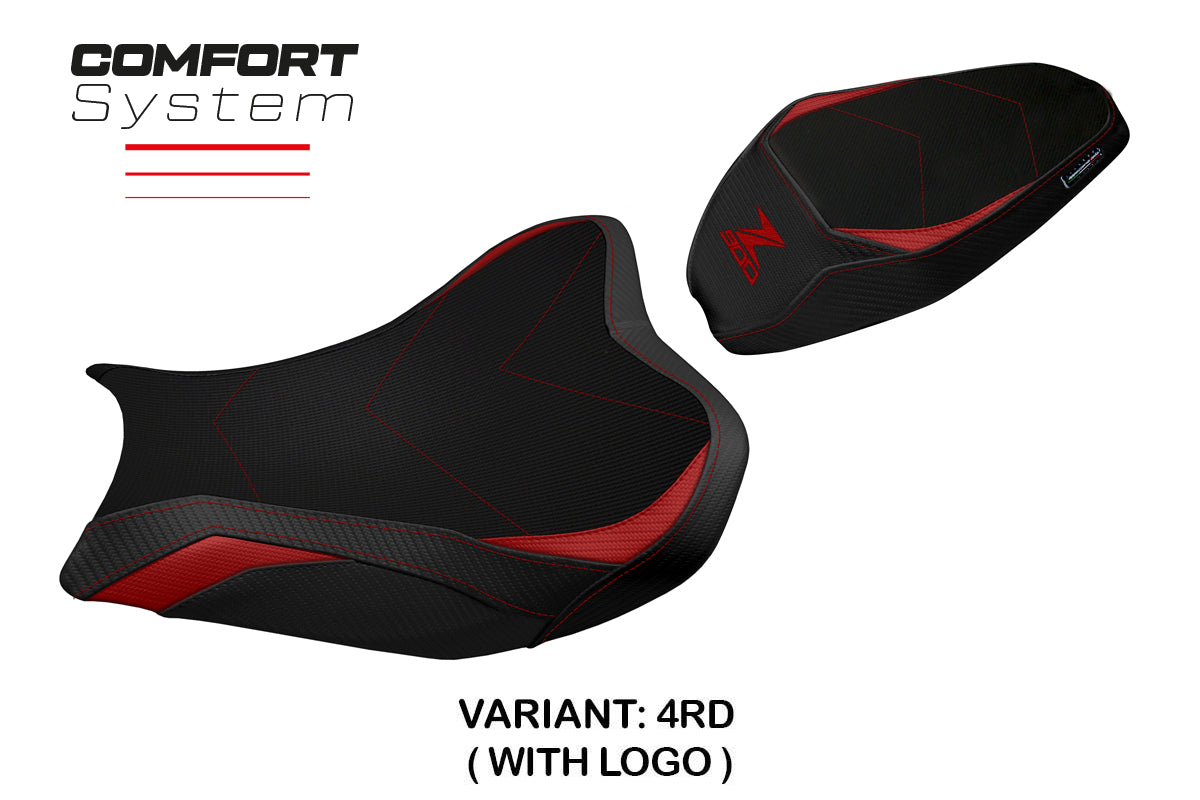 Kawasaki Z900 2017-2024 Seat Cover Tappezzeria Italia Comfort in Red Black