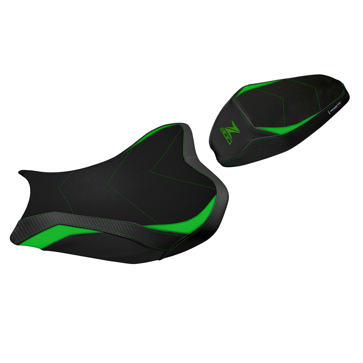 Kawasaki Z900 2017-2024 Seat Cover Tappezzeria Italia Comfort in Green and Black