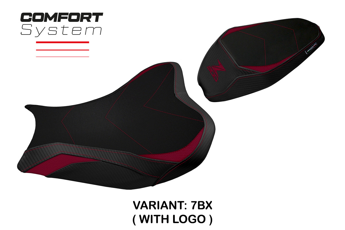 Kawasaki Z900 2017-2024 Seat Cover Tappezzeria Italia Comfort in Bordeaux Black