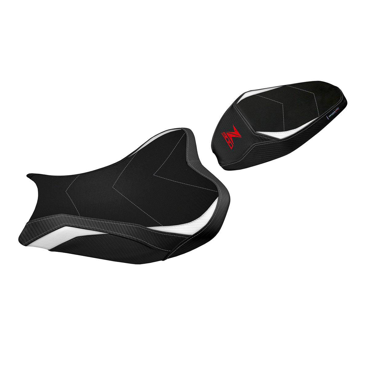 Kawasaki Z900 2017-2024 Seat Cover Tappezzeria Italia Comfort in White Red and Black