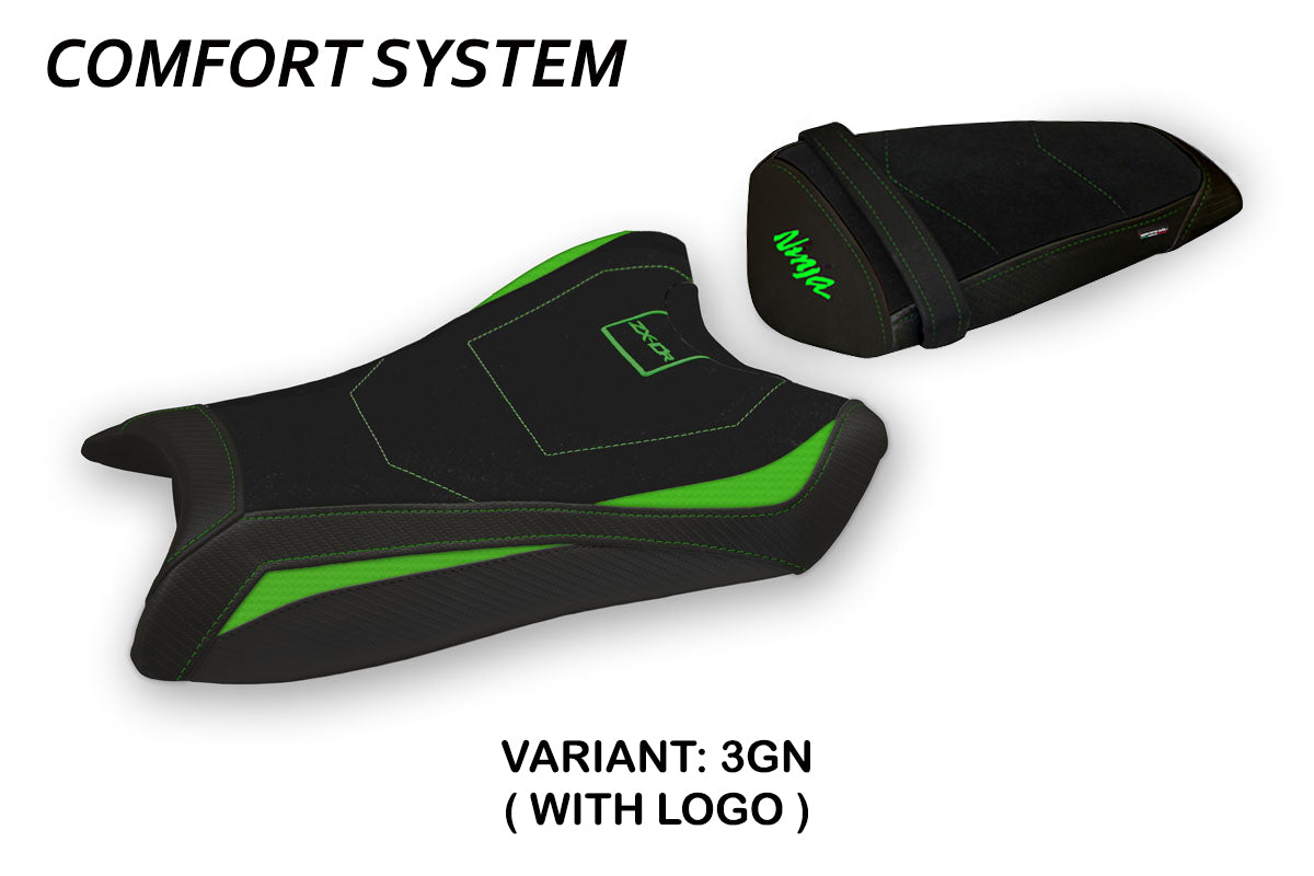 Kawasaki Ninja ZX10R 2011-2015 Seat Cover Tappezzeria Italia Comfort in Green
