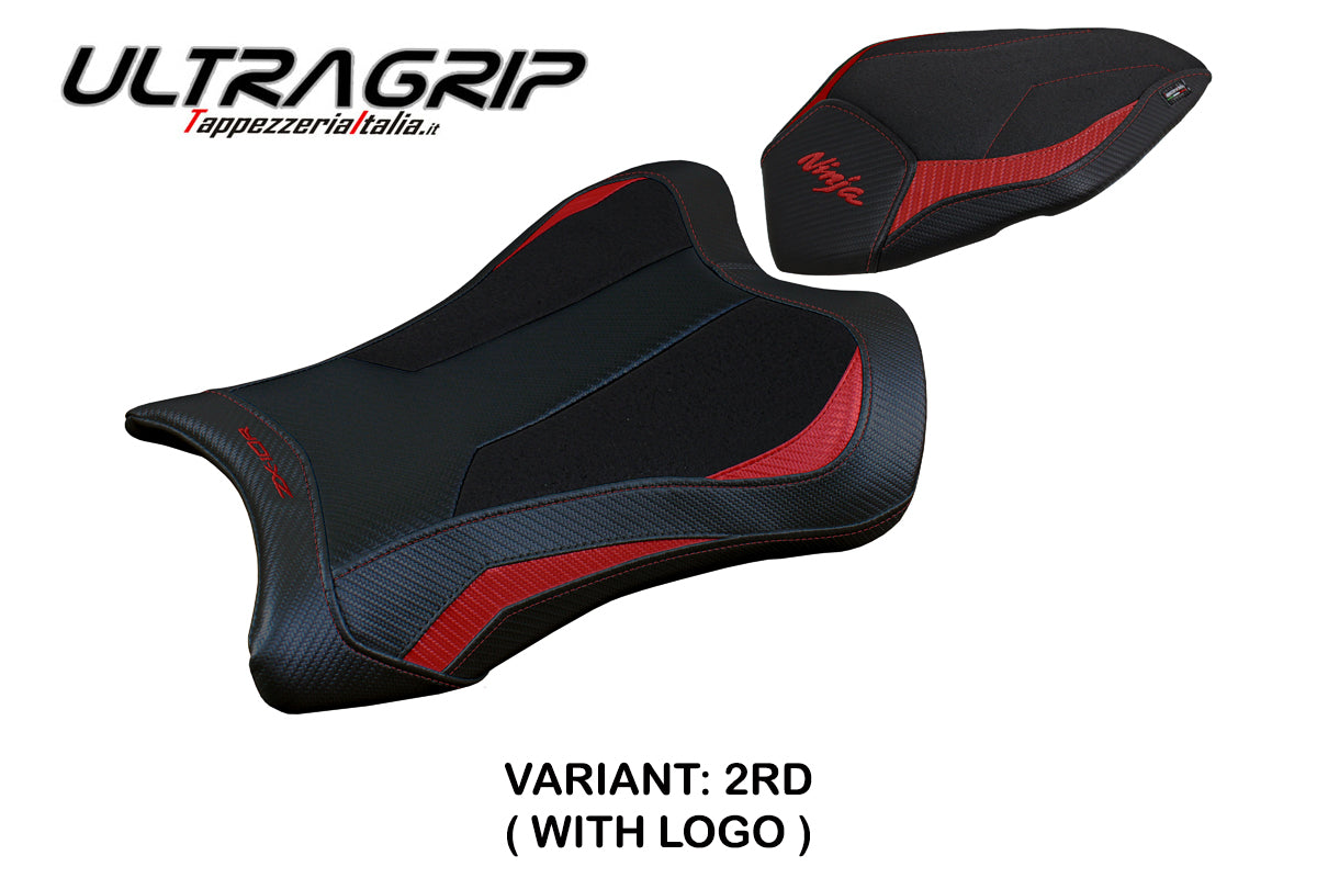 Kawasaki Ninja ZX10R 2021-2025 Seat Cover Tappezzeria Italia Ultragrip in Red and Black