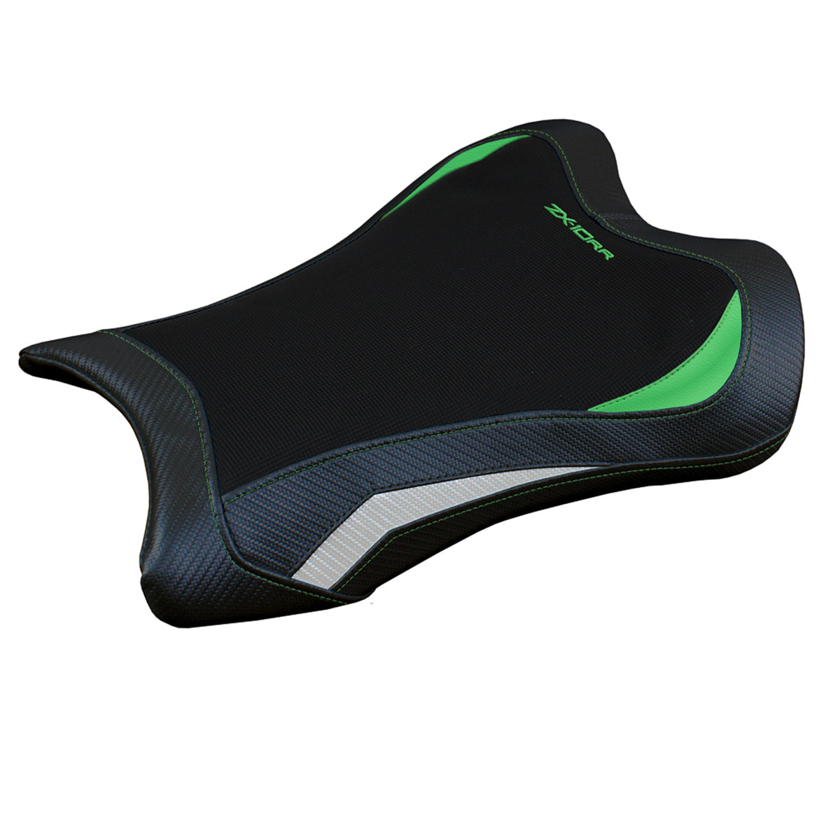 Kawasaki Ninja ZX10RR 2021-2025 Seat Cover Tappezzeria Italia in Green and White