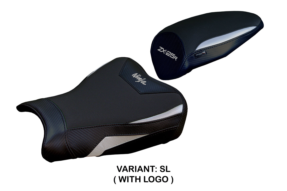 Kawasaki ZX25R 2020-2025 Seat Cover Tappezzeria Italia in Silver and Black