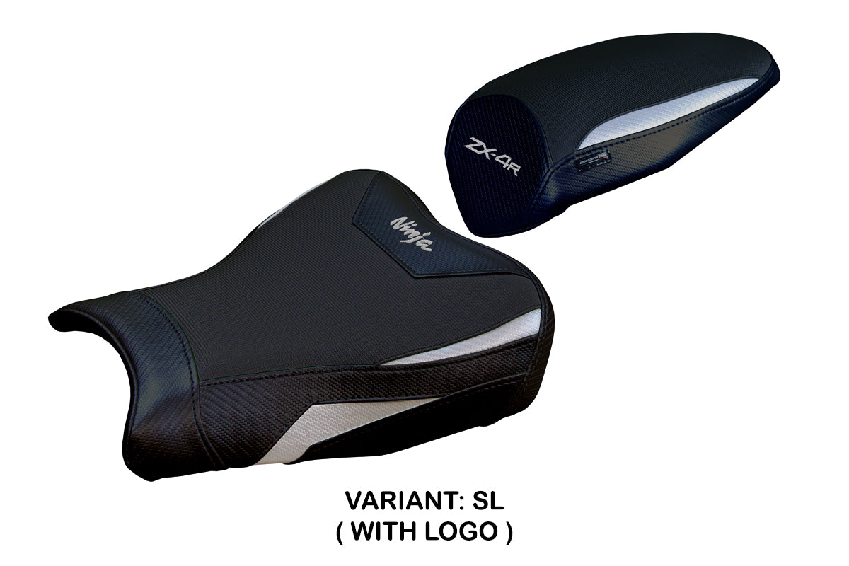 Kawasaki ZX4R 2023-2025 Seat Cover Tappezzeria Italia in Silver and Black