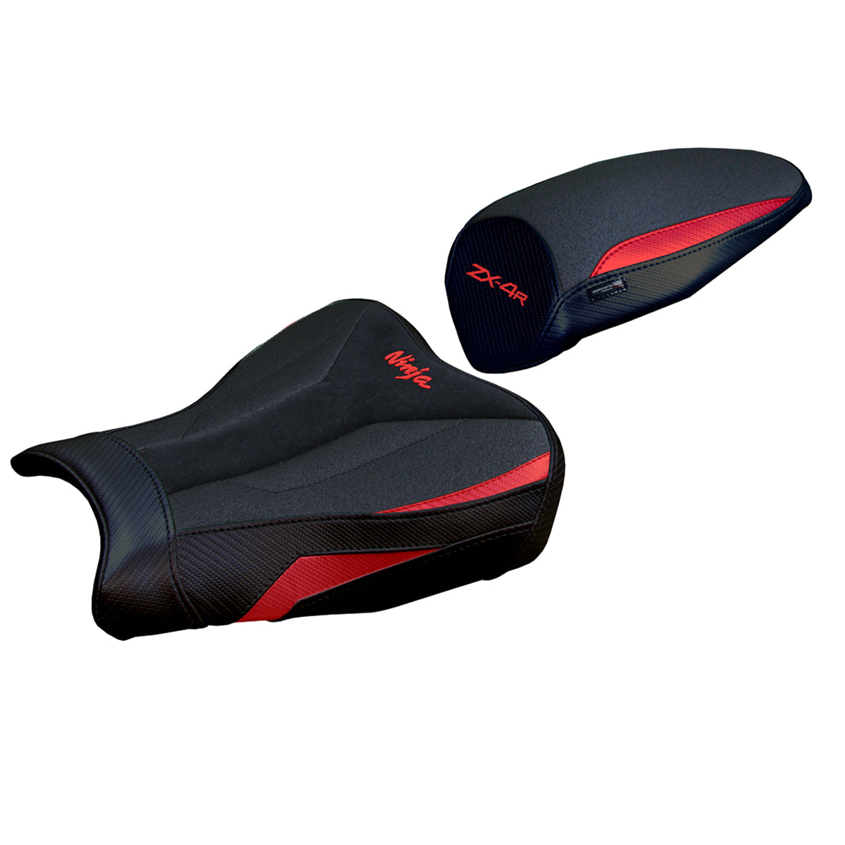 Kawasaki ZX4R 2023-2025 Seat Cover Tappezzeria Italia Ultragrip in Red and Black