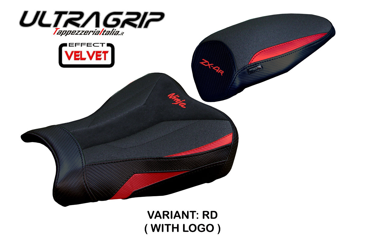 Kawasaki ZX4R 2023-2025 Seat Cover Tappezzeria Italia Ultragrip in Red and Black