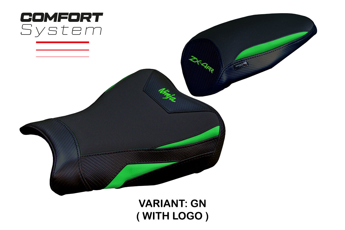 Kawasaki ZX4RR 2023-2025 Seat Cover Tappezzeria Italia Comfort in Green and Black