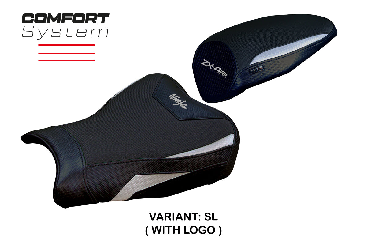 Kawasaki ZX4RR 2023-2025 Seat Cover Tappezzeria Italia Comfort in Silver and Black