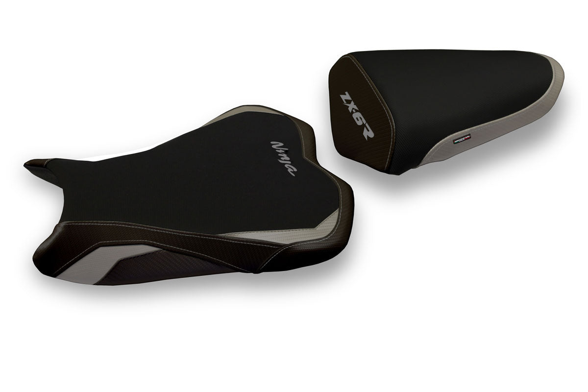 Kawasaki Ninja ZX6R 2013-2018 Seat Cover Tappezzeria Italia in Grey and Black