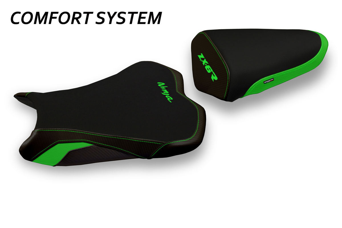 Kawasaki Ninja ZX6R 2013-2018 Seat Cover Tappezzeria Italia Comfort in Green