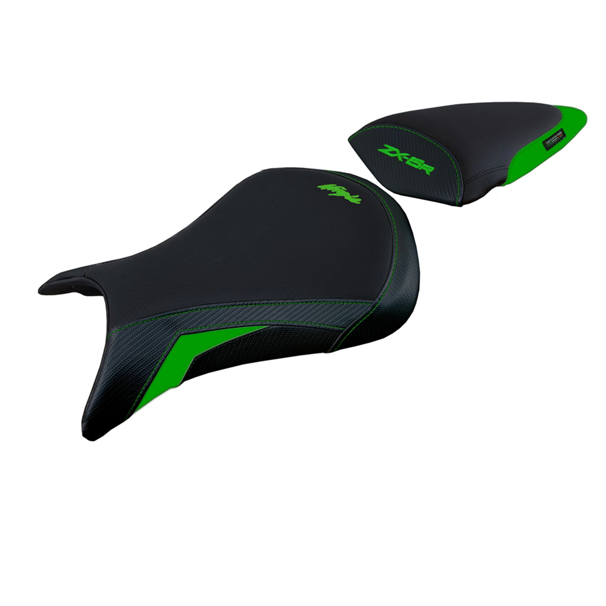 Kawasaki Ninja ZX6R 2005 2006 Seat Cover Tappezzeria Italia in Green and Black