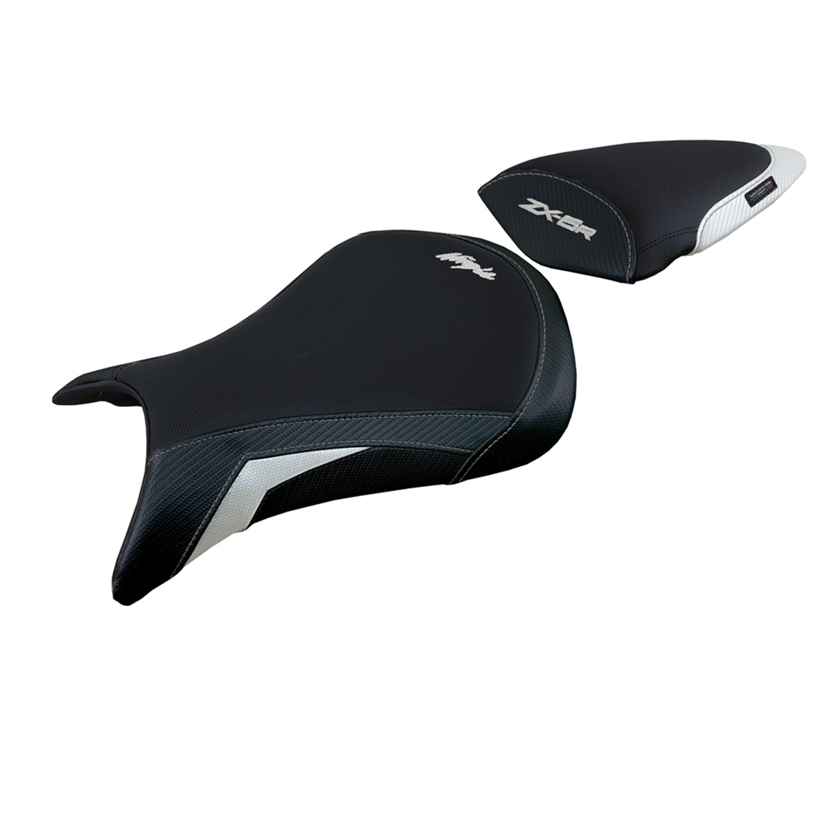 Kawasaki Ninja ZX6R 2005 2006 Seat Cover Tappezzeria Italia Comfort in White and Black