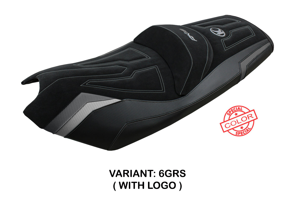 Kymco AK 550 2017-2024 Seat Cover Tappezzeria Italia in Grey and Silver