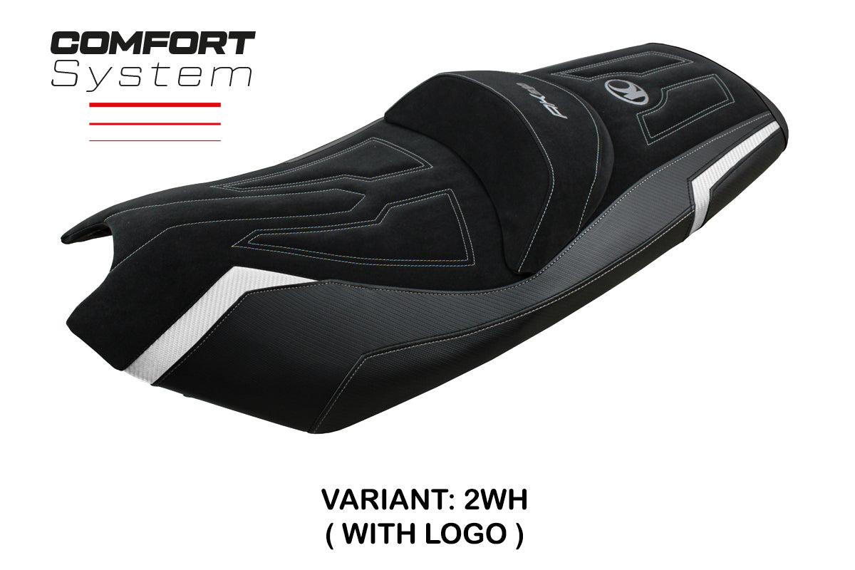 Kymco AK 550 2017-2024 Seat Cover Tappezzeria Italia Comfort in Silver