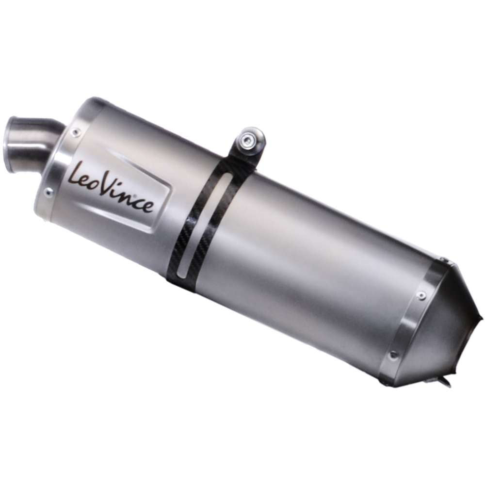 LEOVINCE Slip-On Muffler - Black Stainless Steel Kove 450 Rally 2023 - 2024 14449EBU 1811-4696