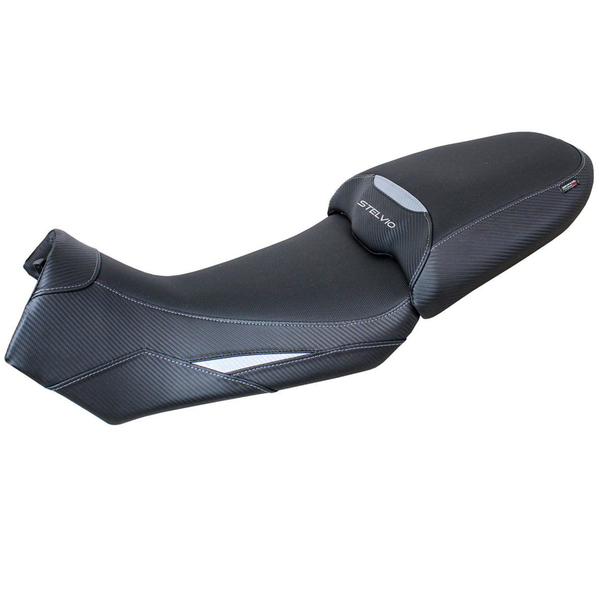 Moto Guzzi Stelvio 1000 2024-2025 Seat Cover Tappezzeria Italia in Silver and Black