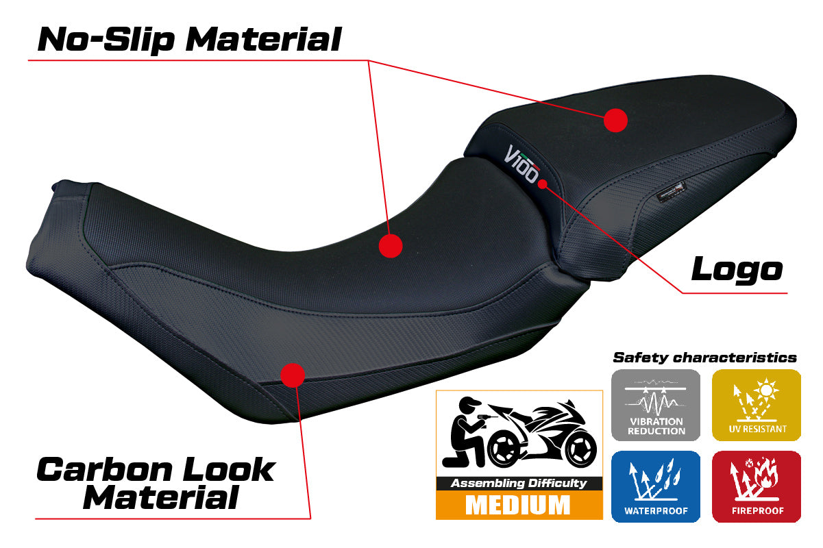 Moto Guzzi V100 Mandello 2022-2025 Seat Cover Tappezzeria Black