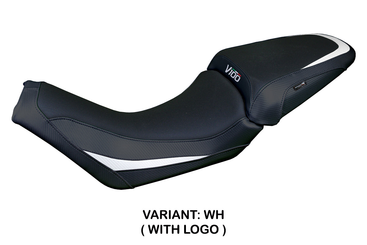 Moto Guzzi V100 Mandello 2022-2025 Seat Cover Tappezzeria White Black