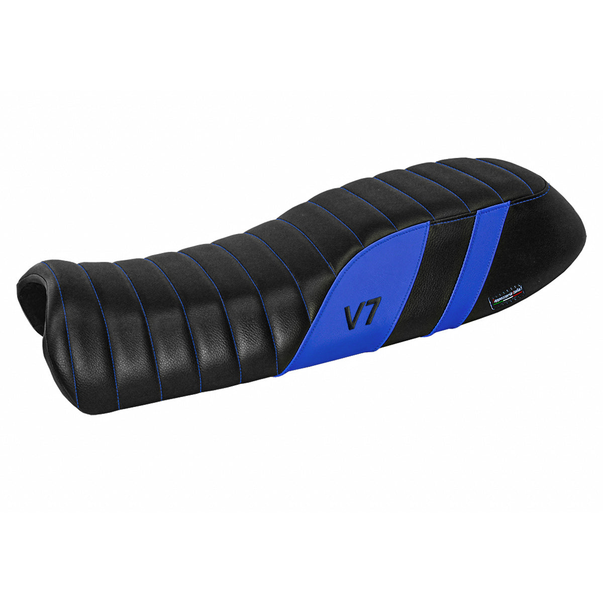 Moto Guzzi V7 2011-2020 Seat Cover Tappezzeria Italia in Blue and Black
