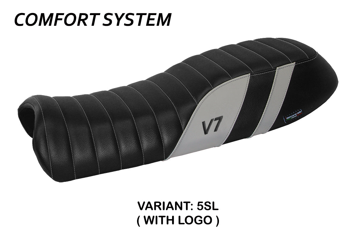 Moto Guzzi V7 2011-2020 Seat Cover Tappezzeria Italia Comfort in Silver