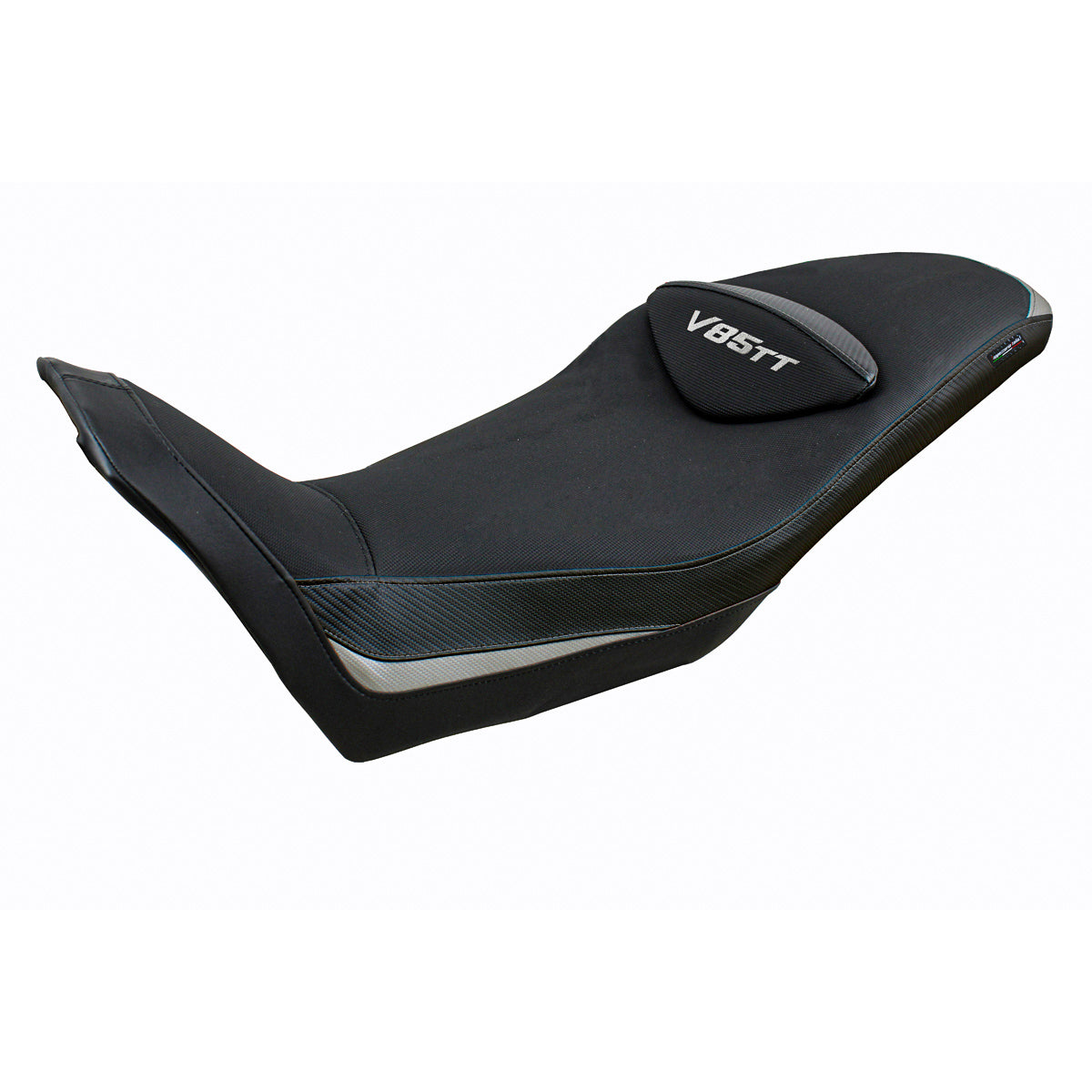 Moto Guzzi V85TT 2019-2025 Seat Cover Tappezzeria Italia in Silver and Black