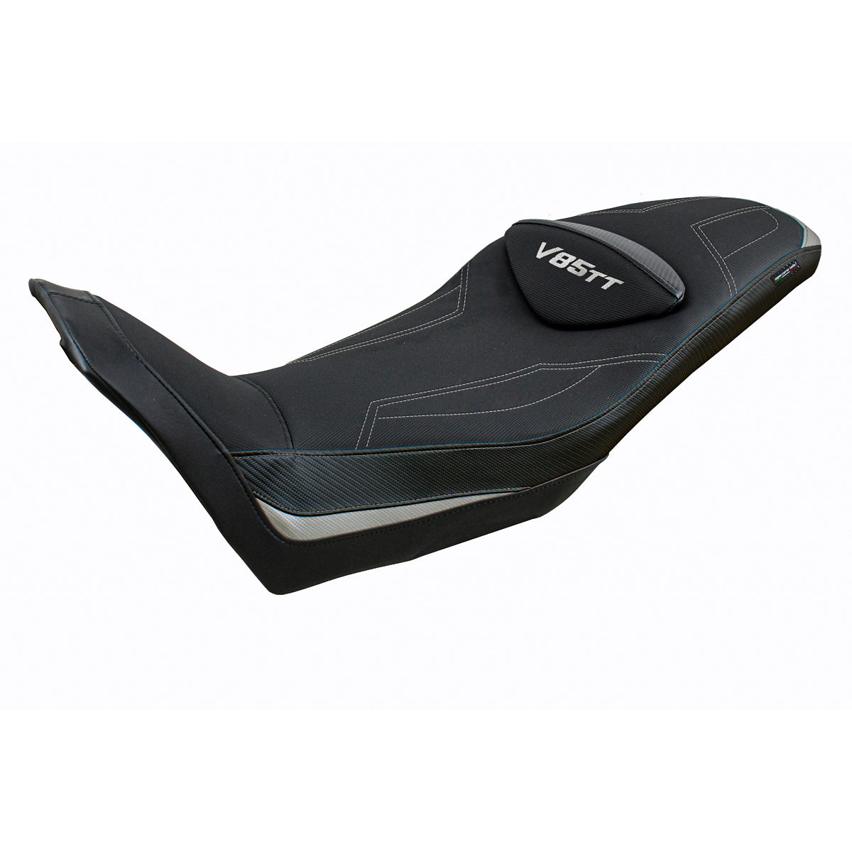 Moto Guzzi V85TT 2019-2025 Seat Cover Tappezzeria Italia Comfort in Silver and Black
