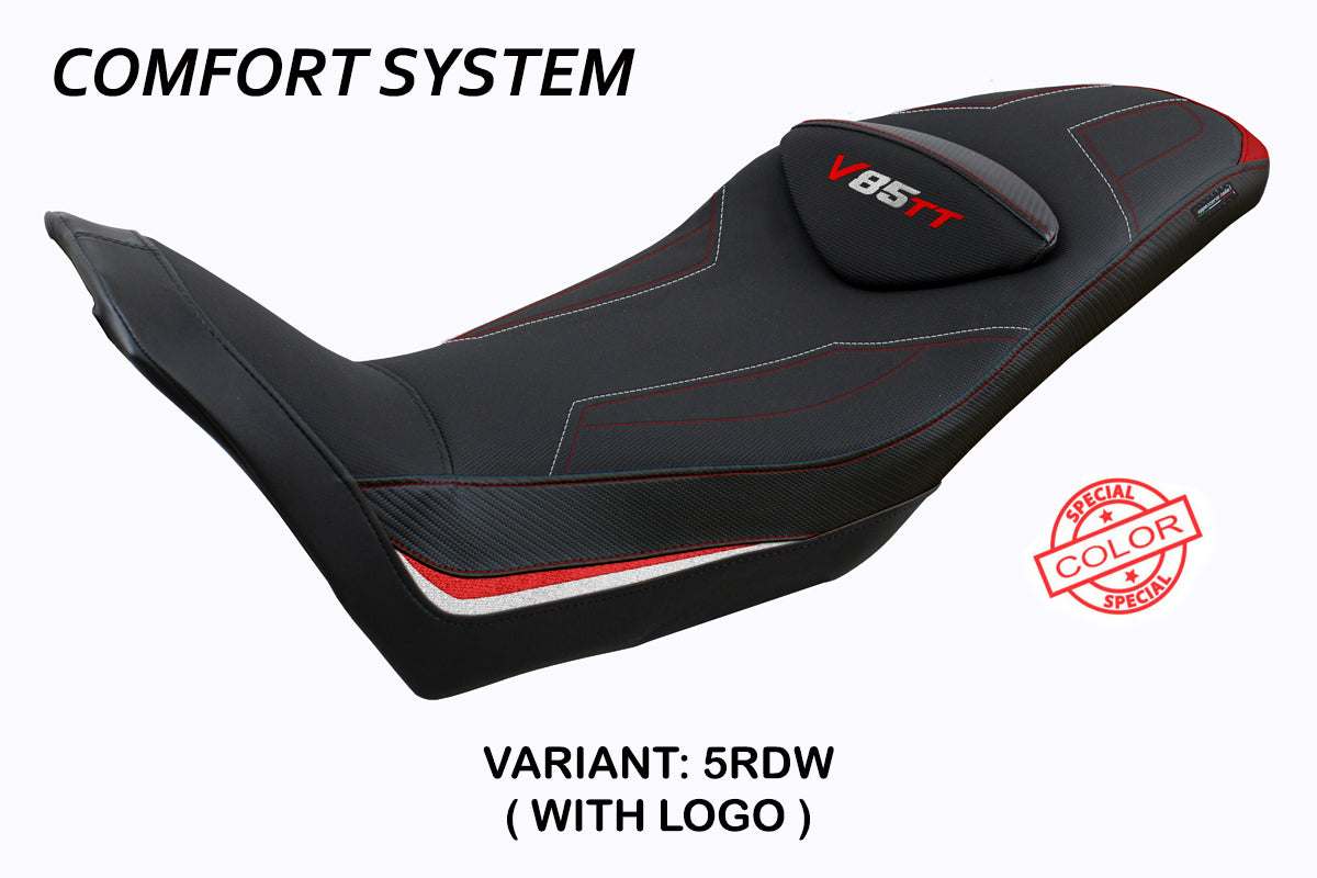 Moto Guzzi V85TT 2019-2025 Seat Cover Tappezzeria Italia Comfort in Red and White