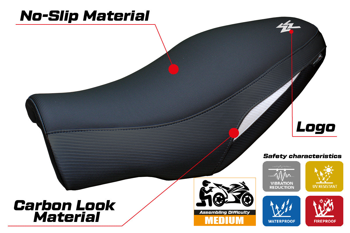 Moto Morini Seiemmezzo 2022-2025 Seat Cover Tappezzeria Italia in White