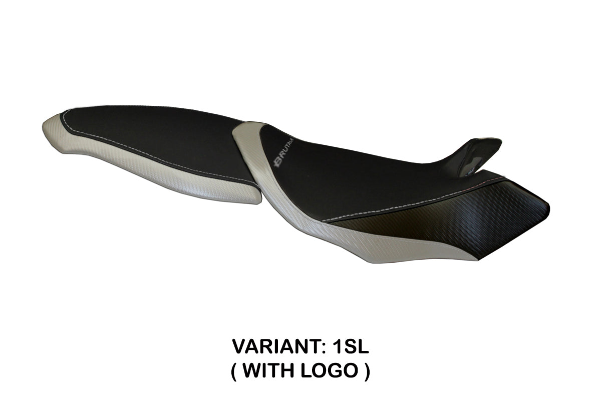 MV Agusta Brutale 990R 1078R 1090RR 2007-2015 Seat Cover Tappezzeria in White Silver and Black