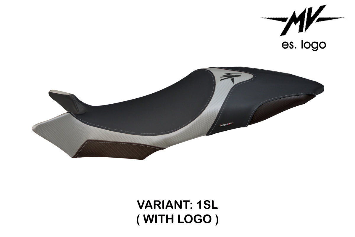 MV Agusta Brutale 920 1090 1090R 2009-2015 Seat Cover Tappezzeria Italia in Silver and Black
