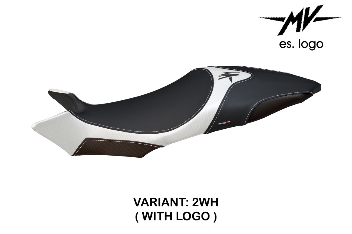 MV Agusta Brutale 920 1090 1090R 2009-2015 Seat Cover Tappezzeria Italia in White and Black