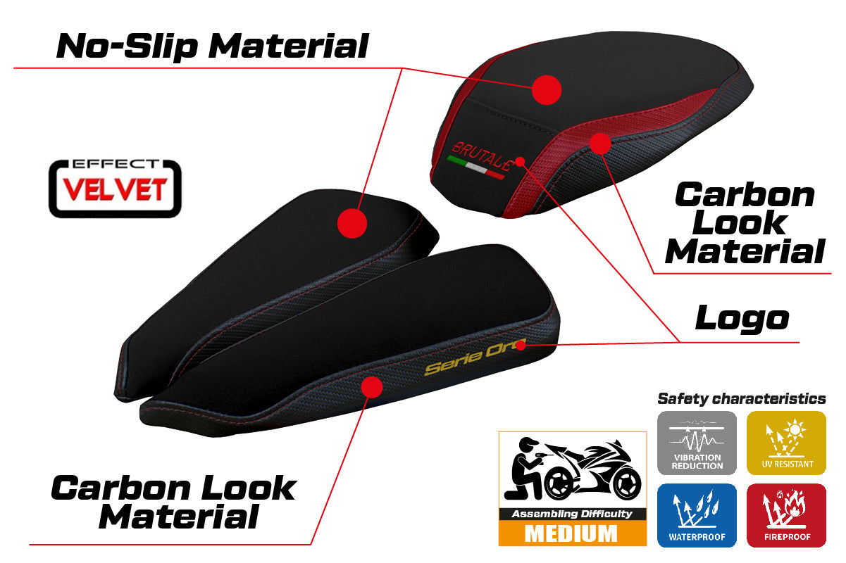 MV Agusta Brutale 1000RR 2020-2025 Seat Cover Tappezzeria Italia in Bordeaux