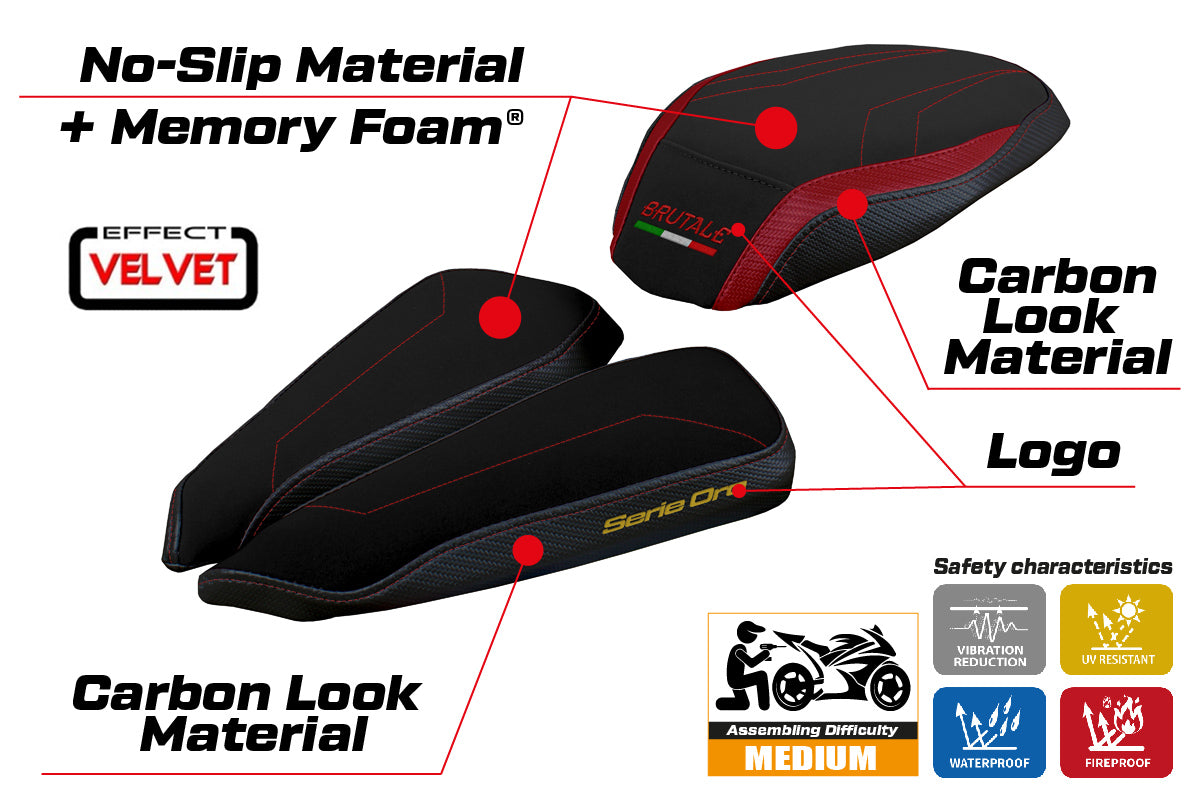 MV Agusta Brutale 1000RR 2020-2025 Seat Cover Tappezzeria Italia Comfort in Bordeaux