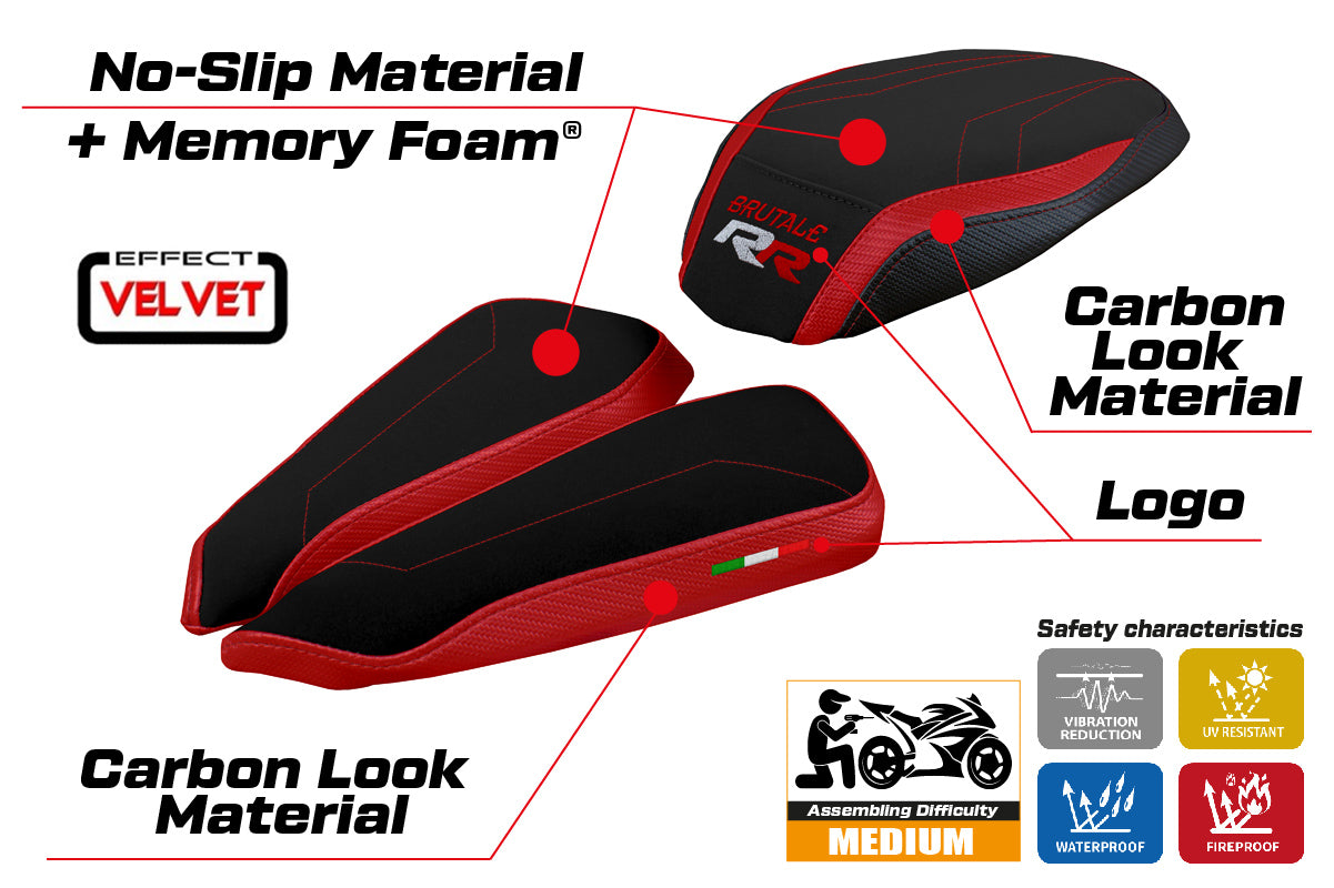MV Agusta Brutale 1000RR 2020-2025 Seat Cover Tappezzeria Italia Comfort in Red